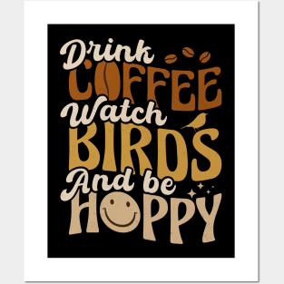 Retro Coffee and Bird Watching Posters and Art